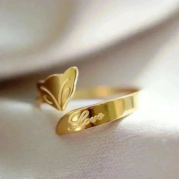 Free gift with purchase-Little Fox Titanium Steel Gold Plated Open Ring - Picture 8 of 13